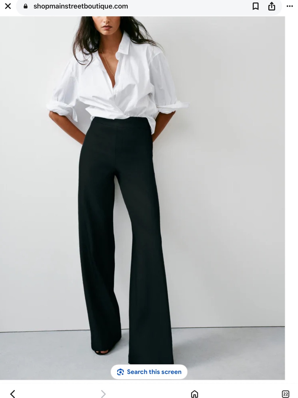 Spanx Ponte Wide Leg Pants Black NWOT large bell bottom pull on stretchy